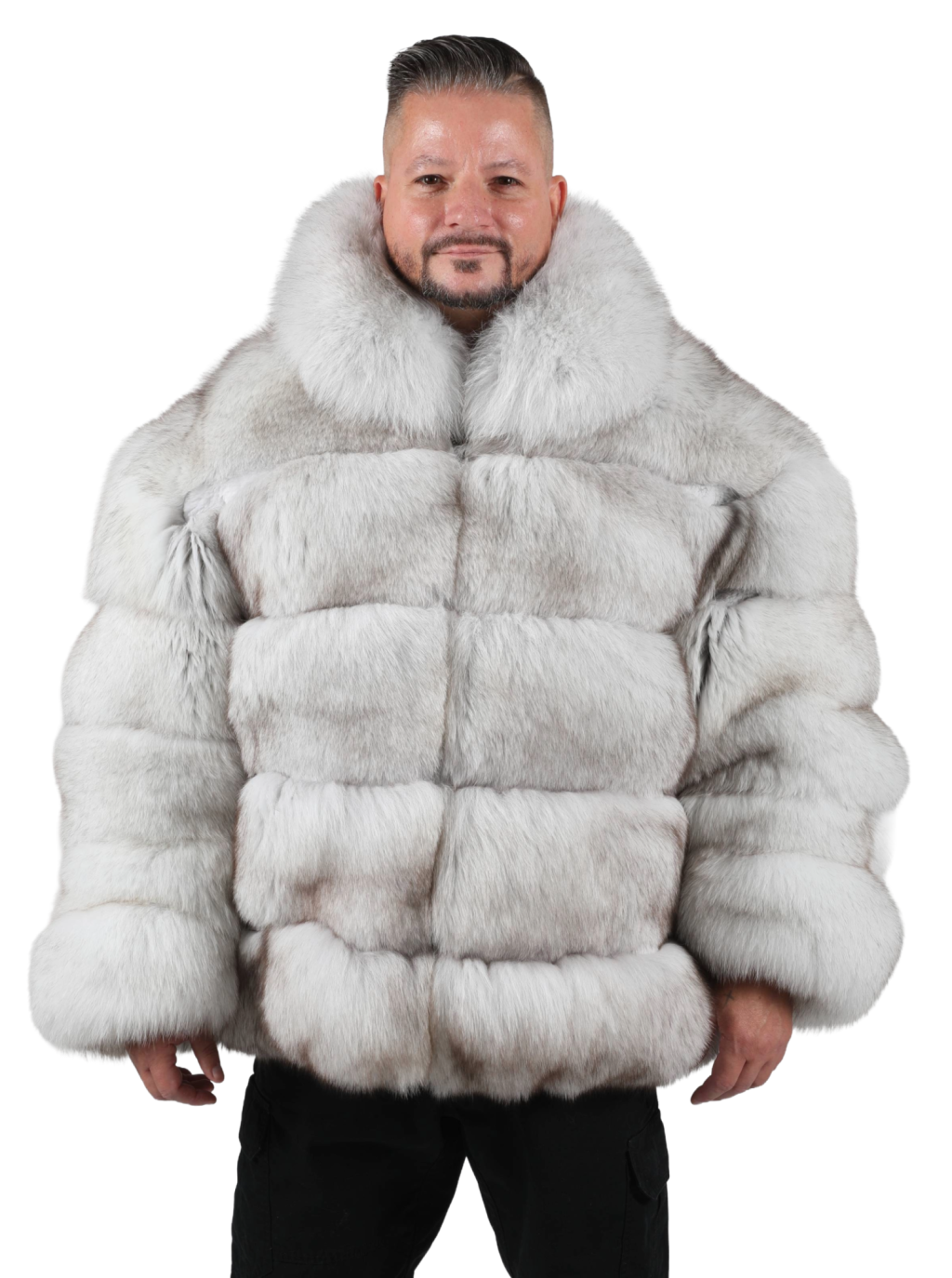 M19 2 blue fox fur Saga Men's coat Ugent Furs