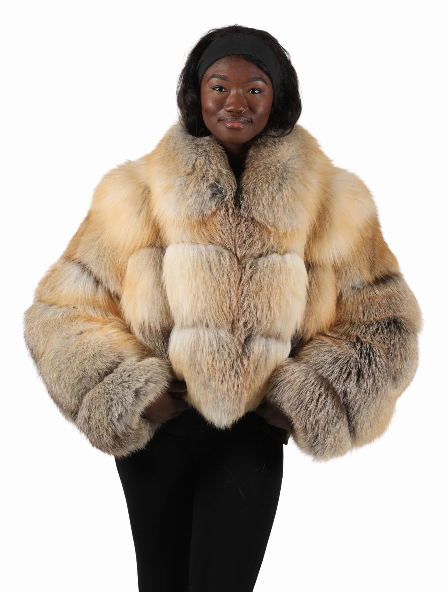 13-2 golden isle fox fur short jacket Ugent Furs